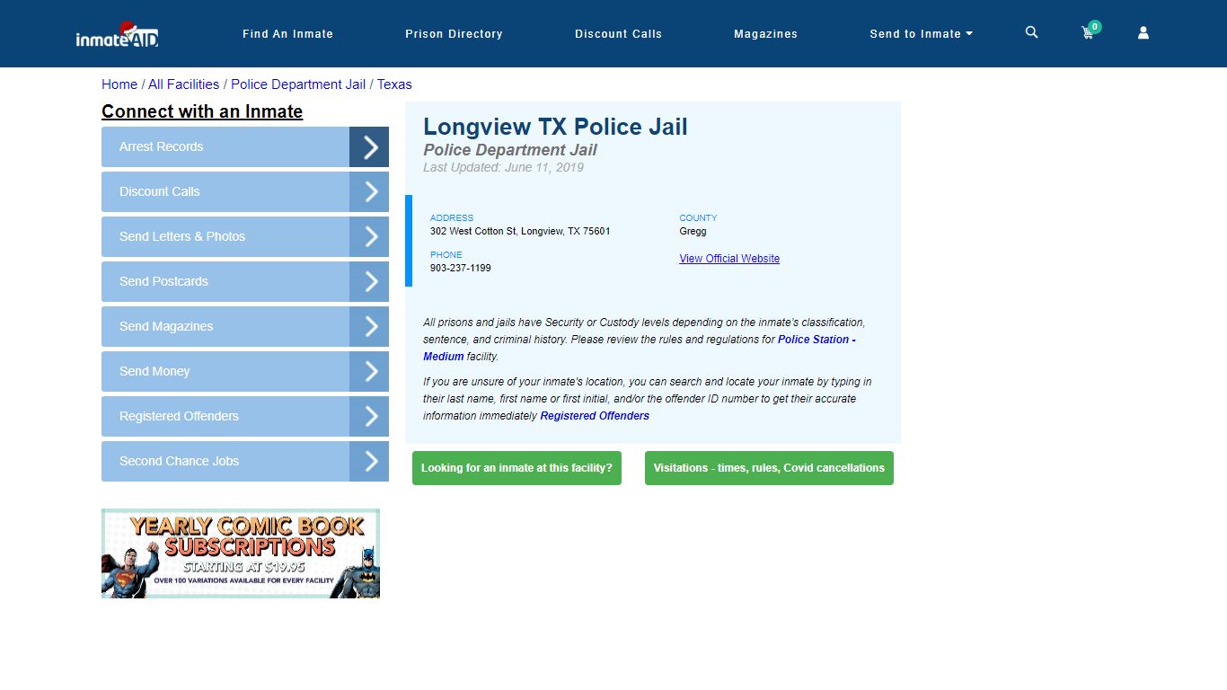 Longview TX Police Jail & Inmate Search - Longview, TX